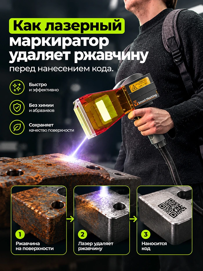 Лазерная маркировка и очистка металла. Лазерная маркировка и очистка металла. от поставщика «Смарт Маркинг»